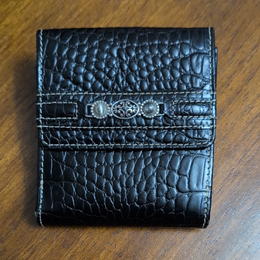 Vintage - Brighton Black Textured Leather Card Holder